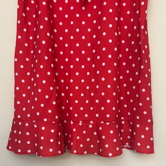 MISSLOOK 2XL Red Polka Dot Dress mini - Picture 5 of 9